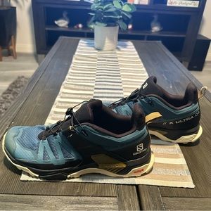 Salomon X Ultra 4 Low- Mallard Blue/Bleached Sand/Bronze Brown (12)- used